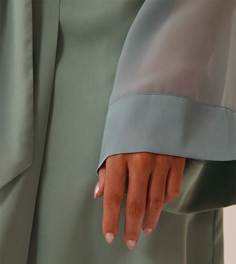 Chiffon and Satin Kimono