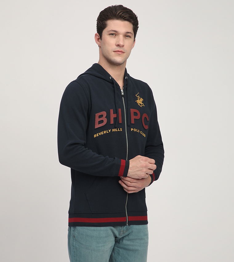 Logo Printed Hooded Jacket