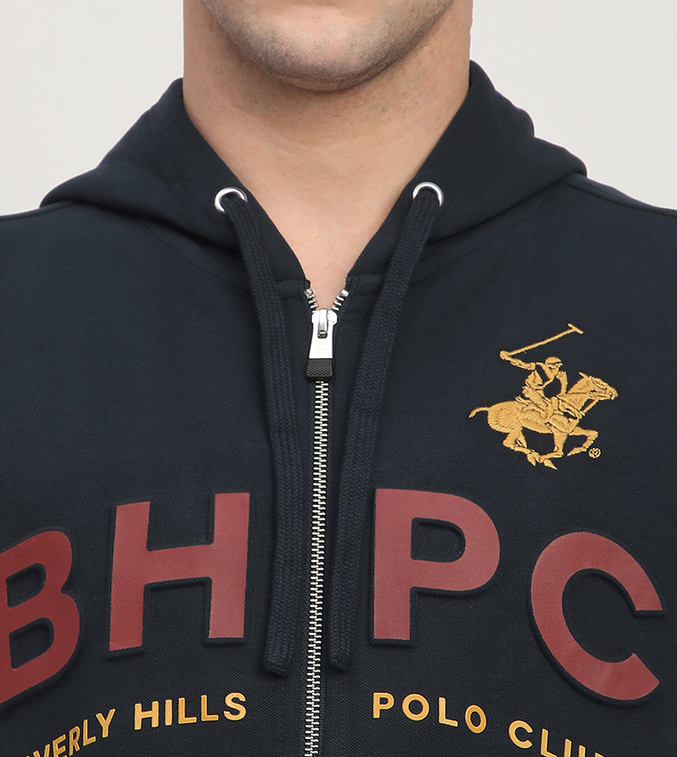 Logo Printed Hooded Jacket