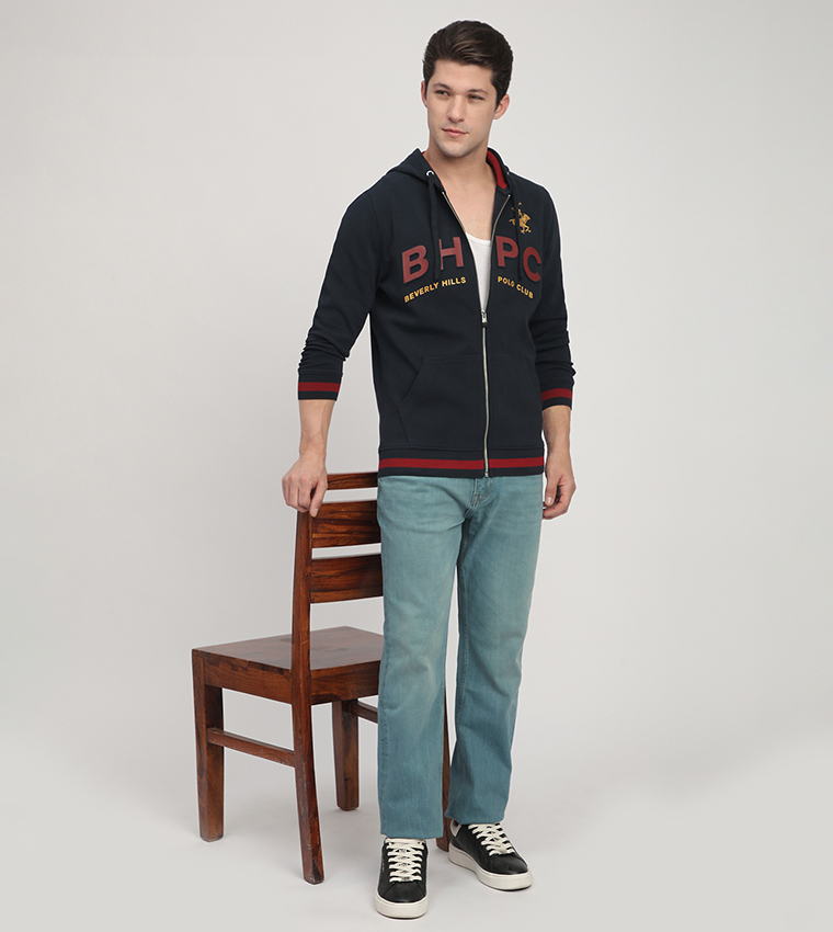 Logo Printed Hooded Jacket
