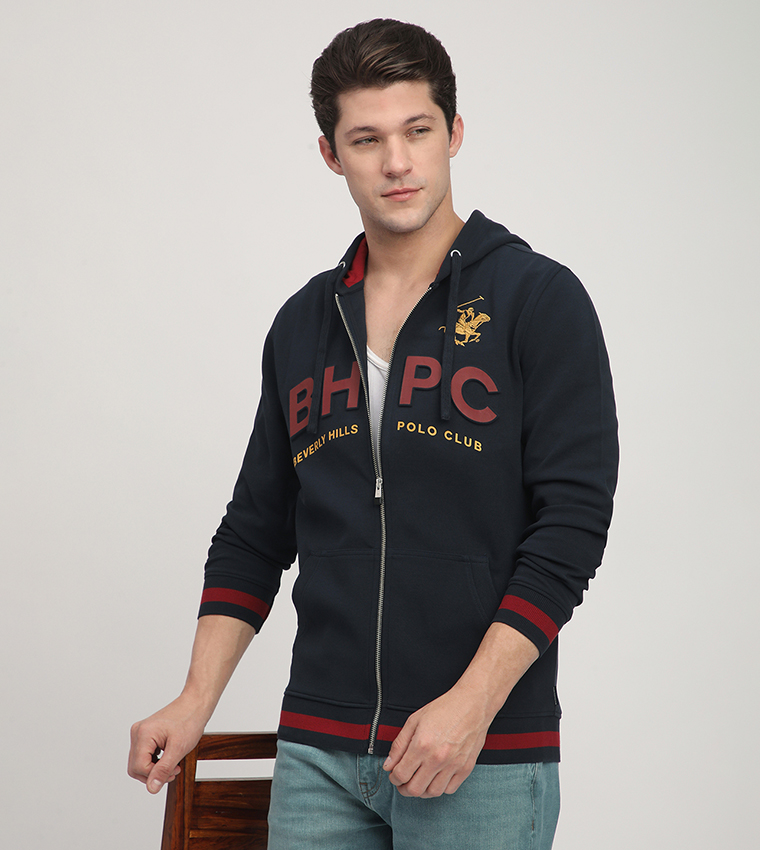 Logo Printed Hooded Jacket