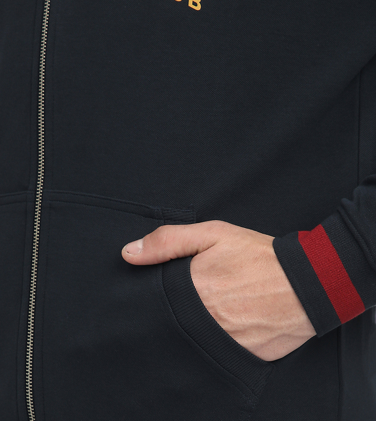 Logo Printed Hooded Jacket