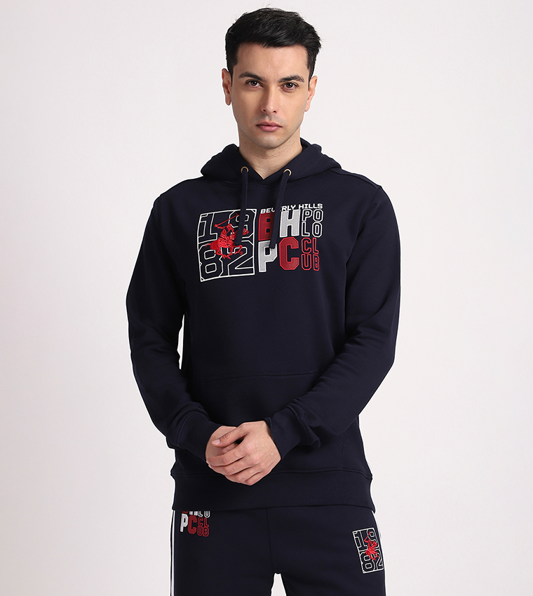 Logo Printed Long Sleeves Hoodie