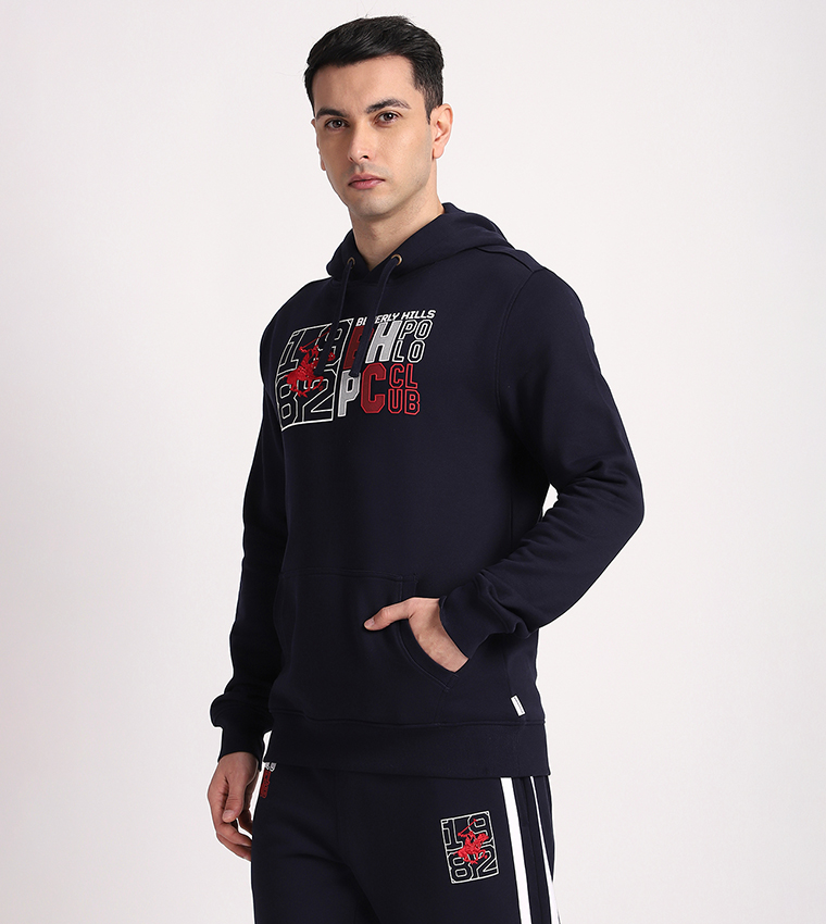 Logo Printed Long Sleeves Hoodie