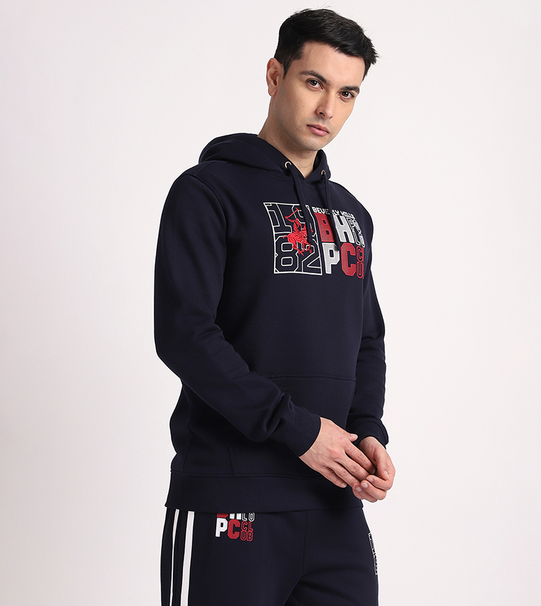 Logo Printed Long Sleeves Hoodie