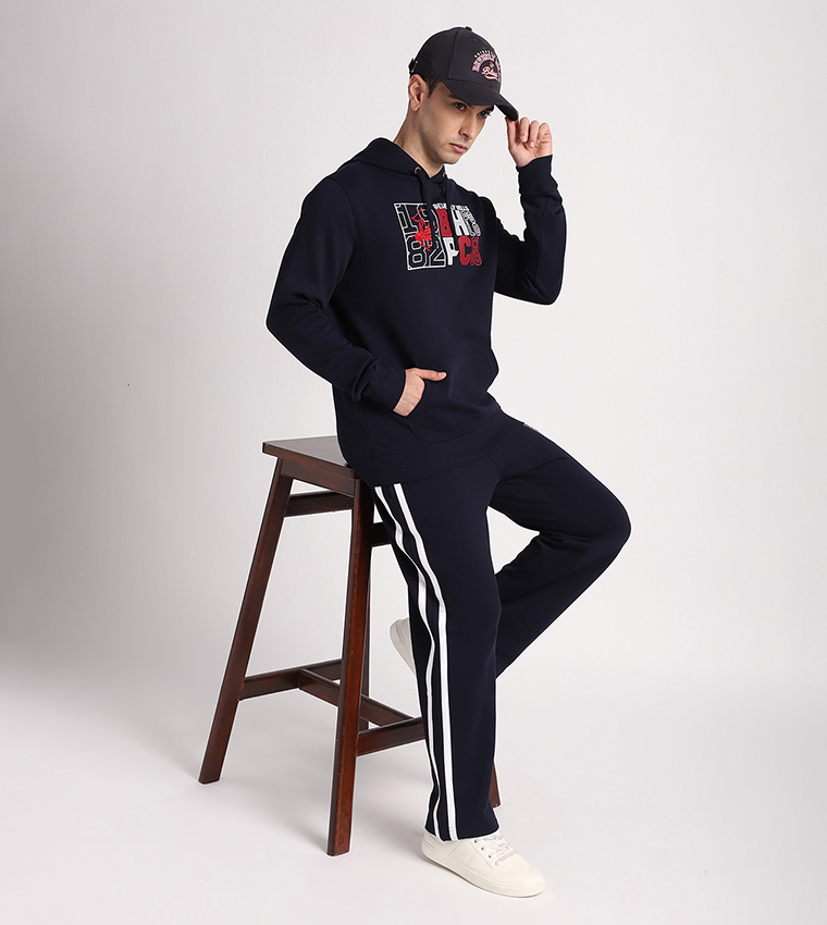 Logo Printed Long Sleeves Hoodie