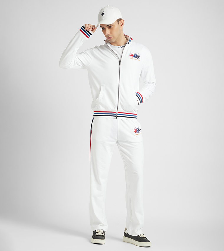 Contrast Tipping High-Neck Jacket