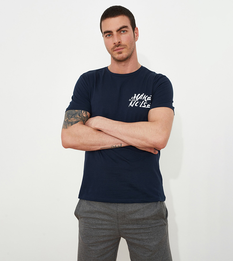 Navy slim fit t 2024 shirt