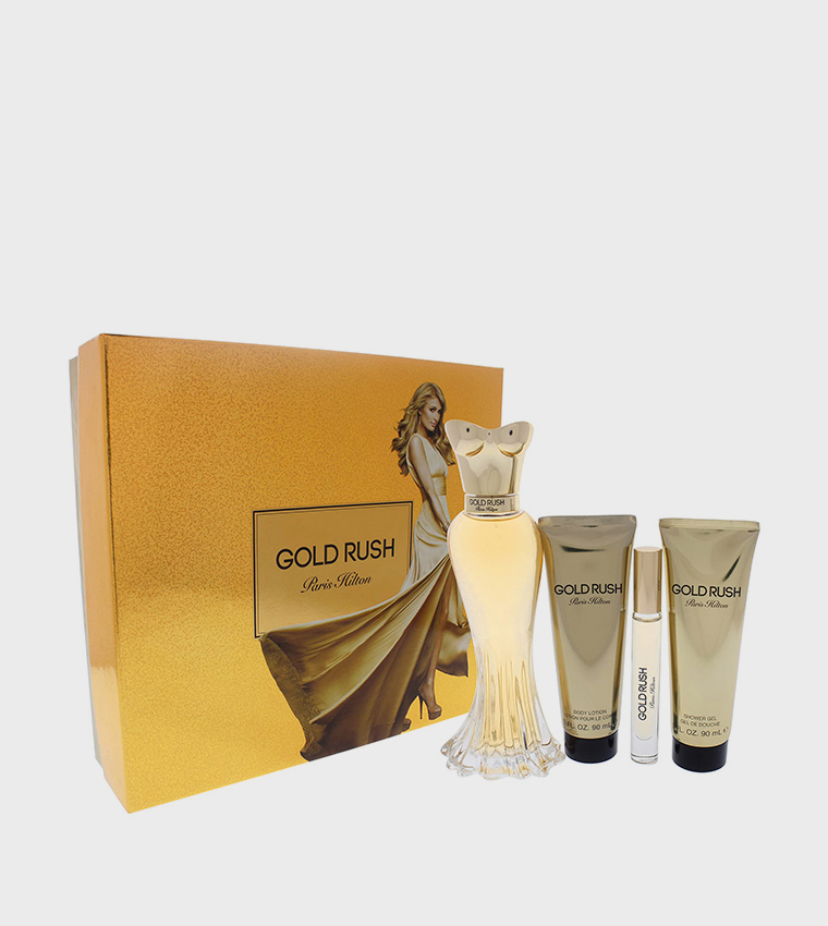 طقم قولد رش - 100 مل عطر مركز + 10 مل عطر مركز + 90 مل لوشن للجسم + 90 مل جل استحمام