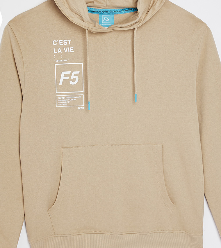 Hoodie With Logo Print Detailing 