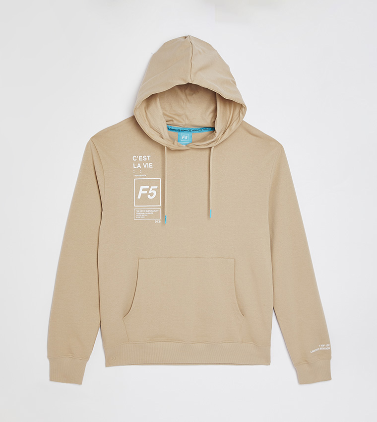 Hoodie With Logo Print Detailing 