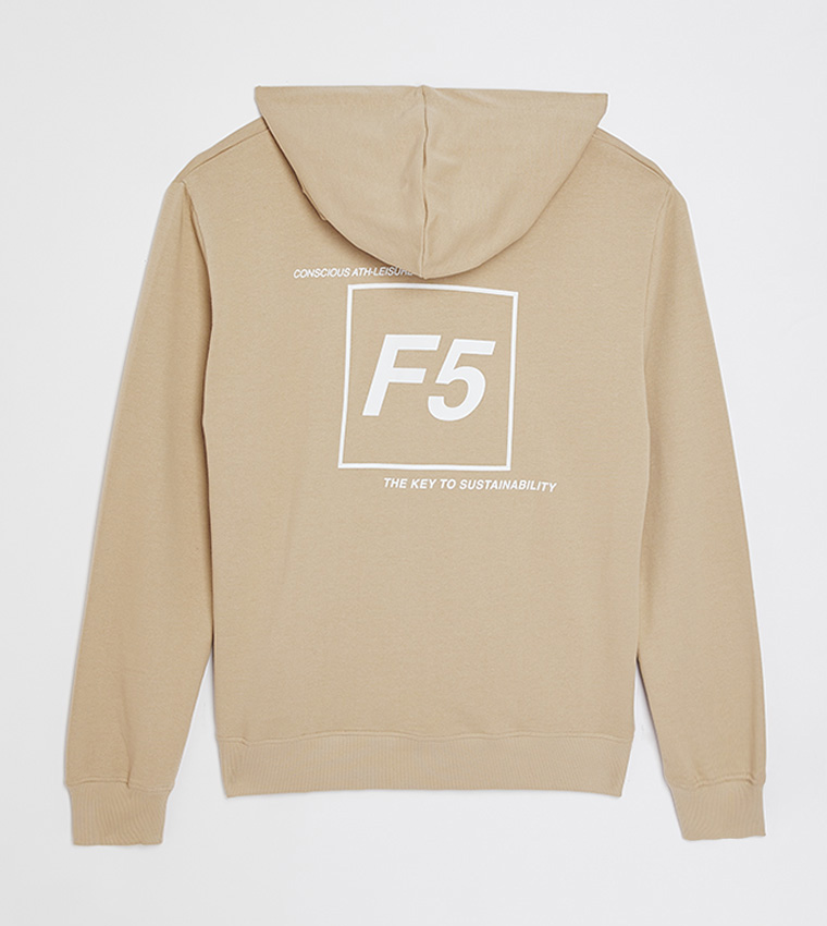 Hoodie With Logo Print Detailing 