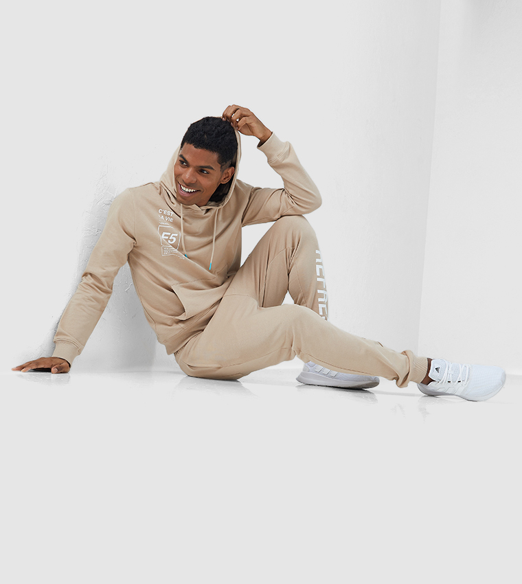 Hoodie With Logo Print Detailing 