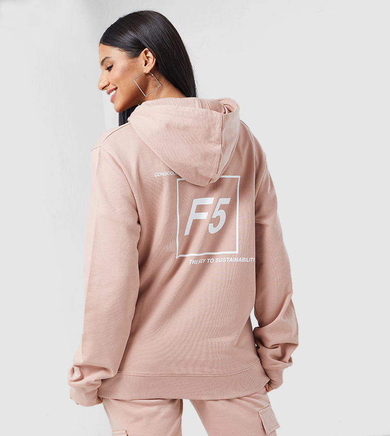 Hoodie With Logo Print Detailing 