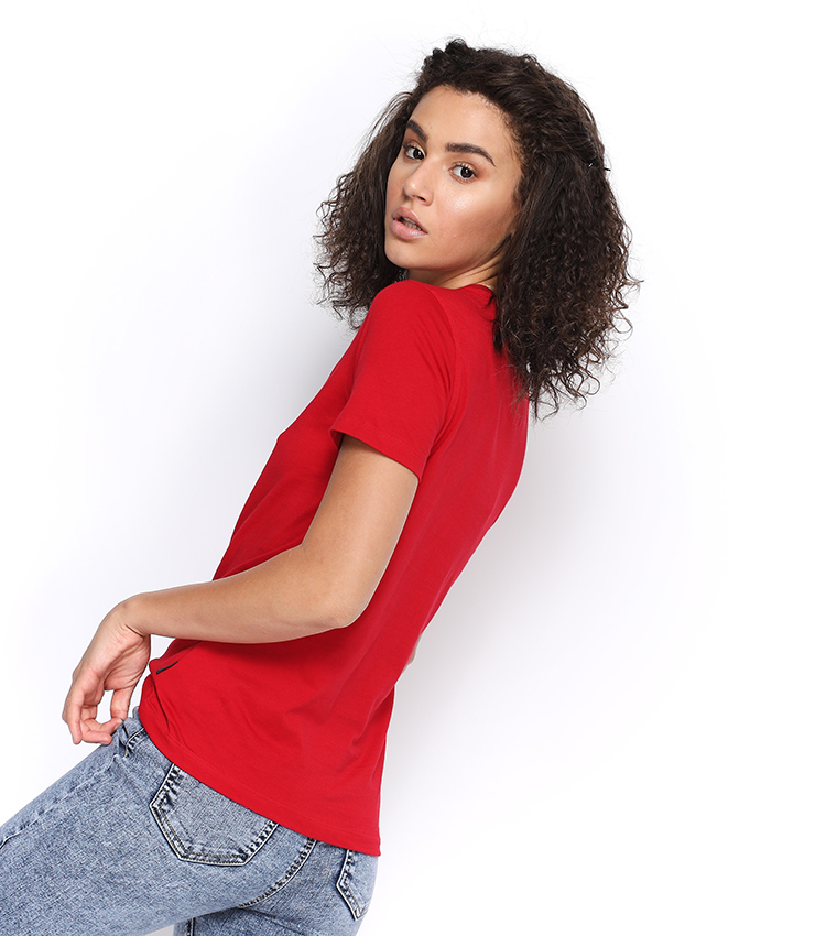 Logo Embroidered Short Sleeve T-Shirt - Red BP L1365
