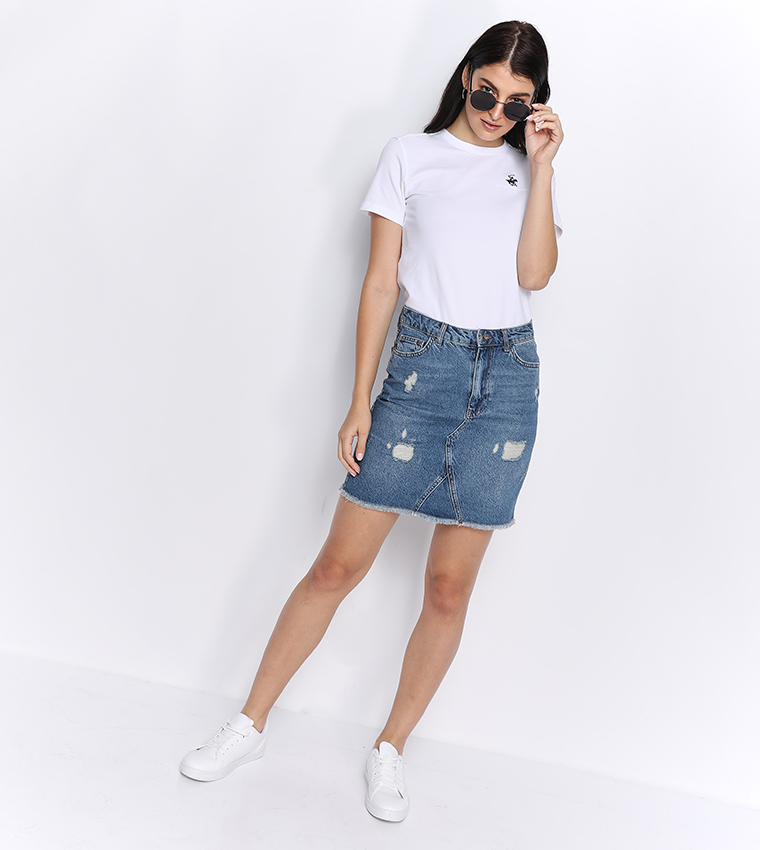 Logo Embroidered Short Sleeve T-Shirt - Navy BP L1365
