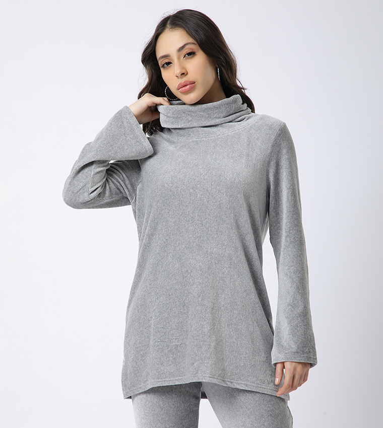 Textured Turtleneck Tunic 