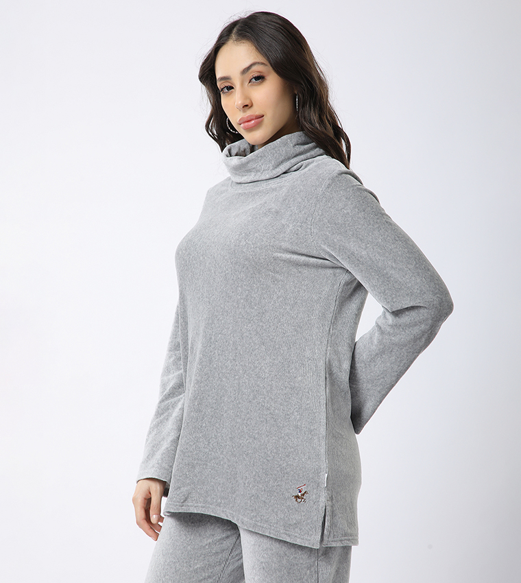 Textured Turtleneck Tunic 