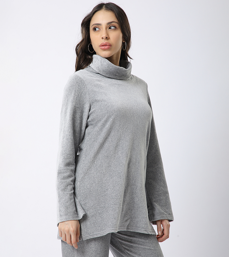 Textured Turtleneck Tunic 
