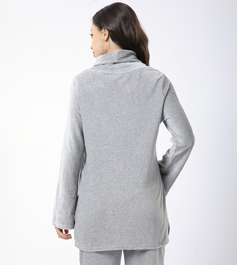 Textured Turtleneck Tunic 