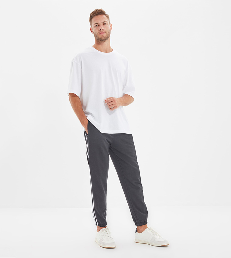 Trendyolmilla Man Siyah Regular/Normal Kesim İçi Polar/Sıcak Tutan Eşofman Altı