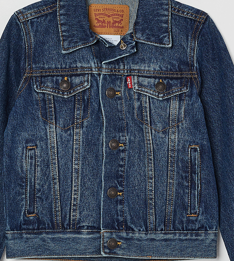 Buy Levi s Kids Classic Denim Trucker Jacket For Toddler In Blue 6thStreet Bahrain