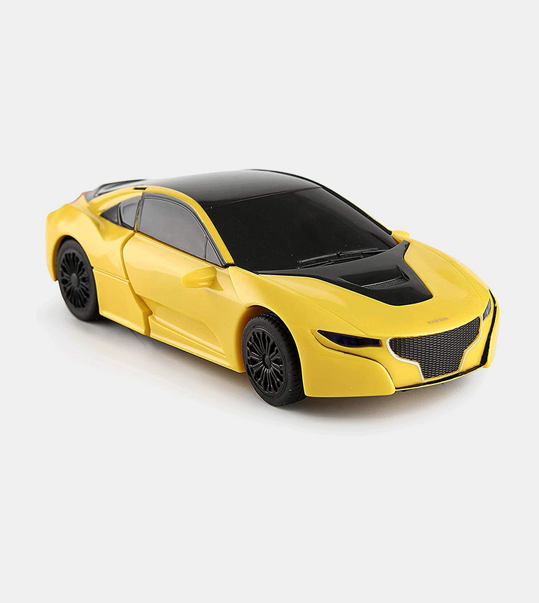 2 In 1 RS Transformable 1:32 Scale Die-Cast Car - Yellow