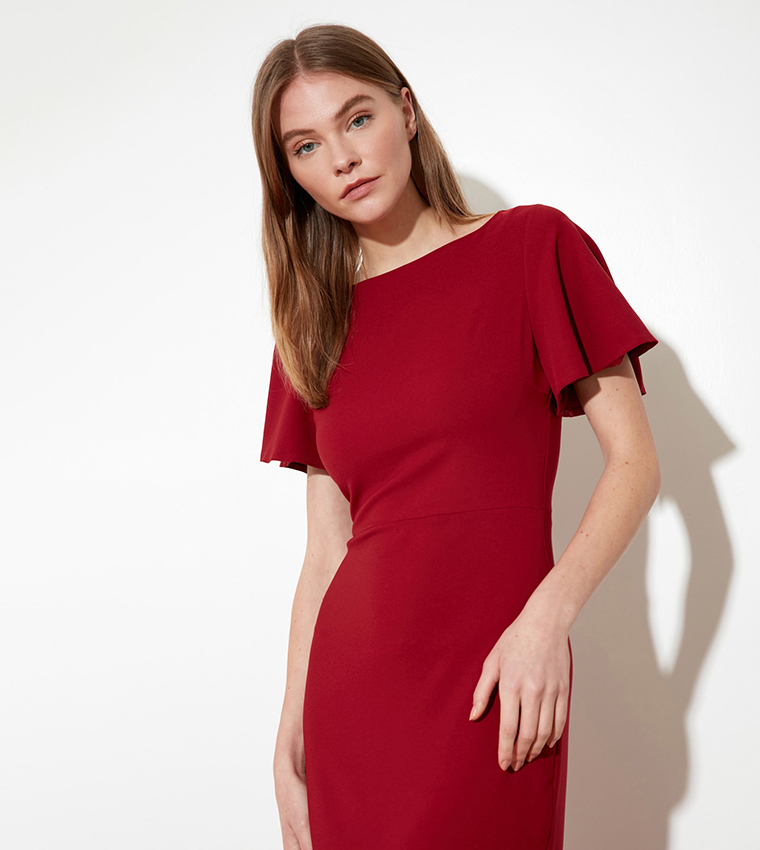 Coast shailene puff cheap sleeve dress