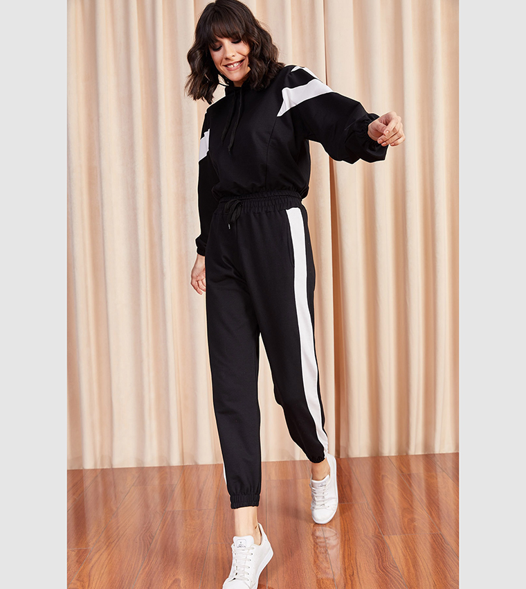 Color Block Tracksuit Set