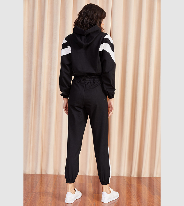 Color Block Tracksuit Set