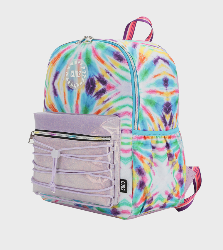 Pink & Purple Tie-Dye Zip Around Backpack