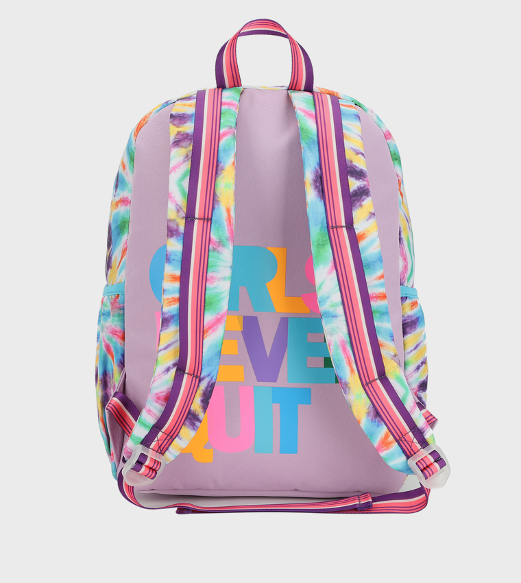 Pink & Purple Tie-Dye Zip Around Backpack