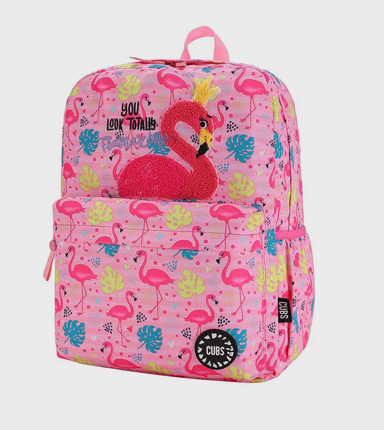 Flamingo Print Backpack