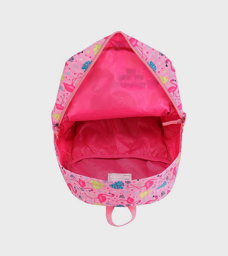 Flamingo Print Backpack