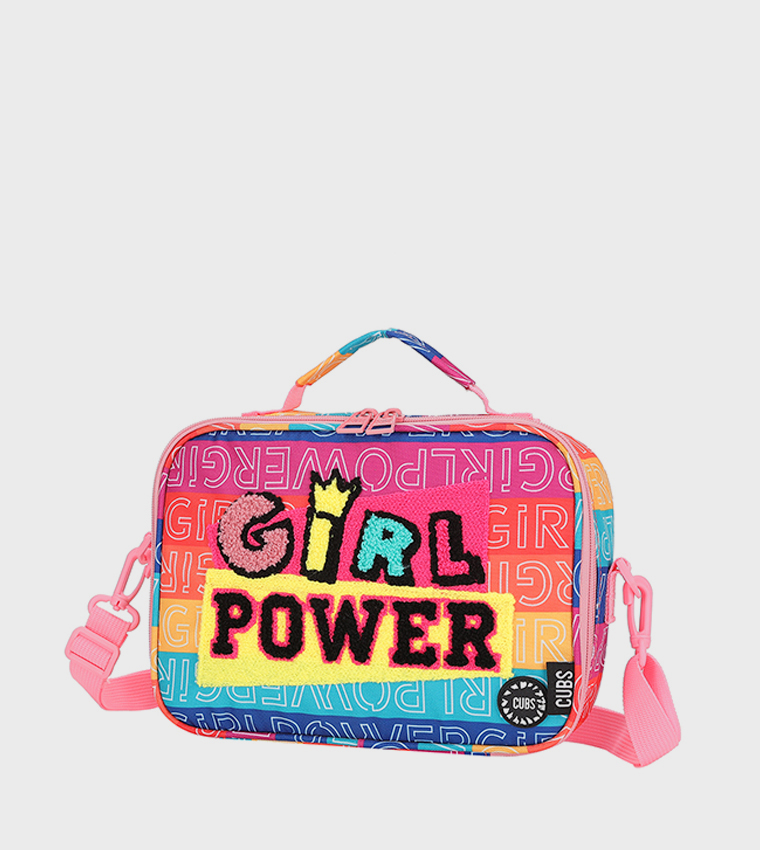 Girl Power Print Lunch Bag