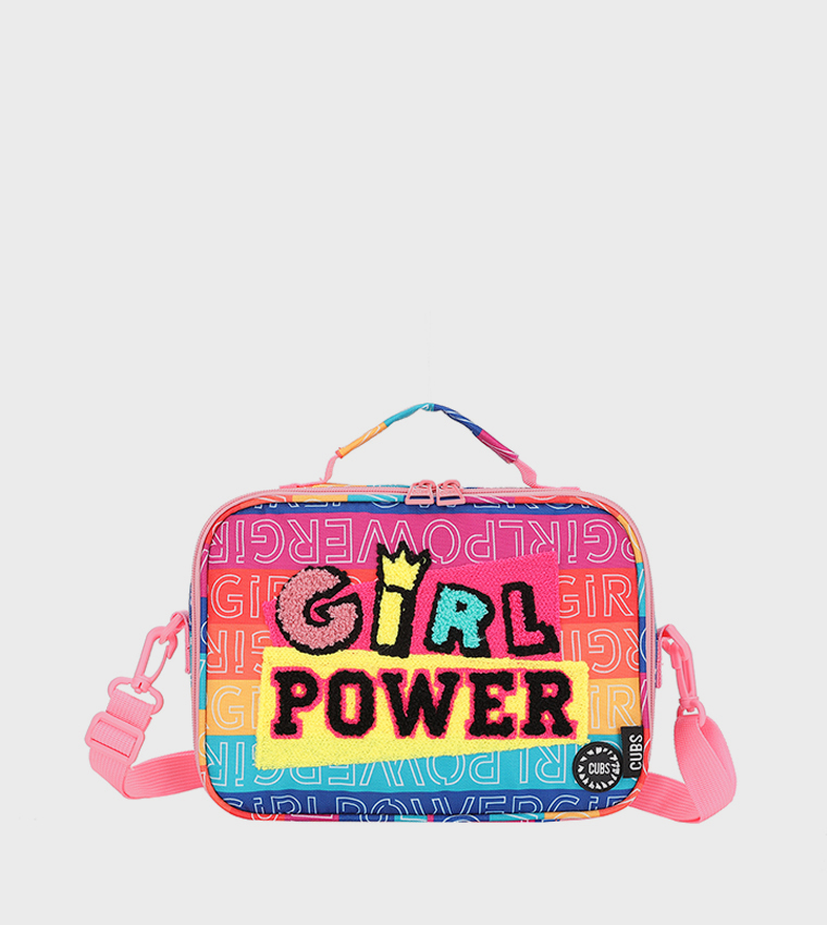 Girl Power Print Lunch Bag