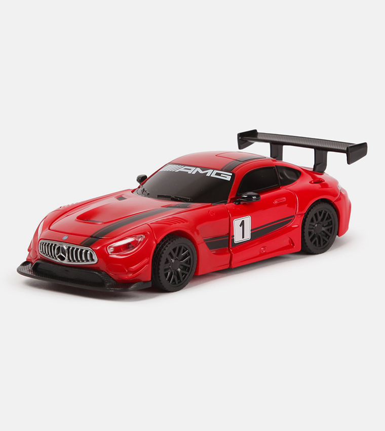 Die Cast 1:32 Mercedes-Benz Gt3 Amg Transformable Car 62300 with Light and Sound - Yellow