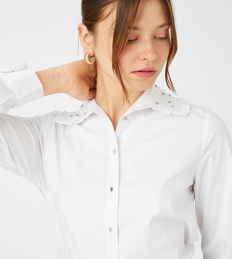 Long deals collar shirt