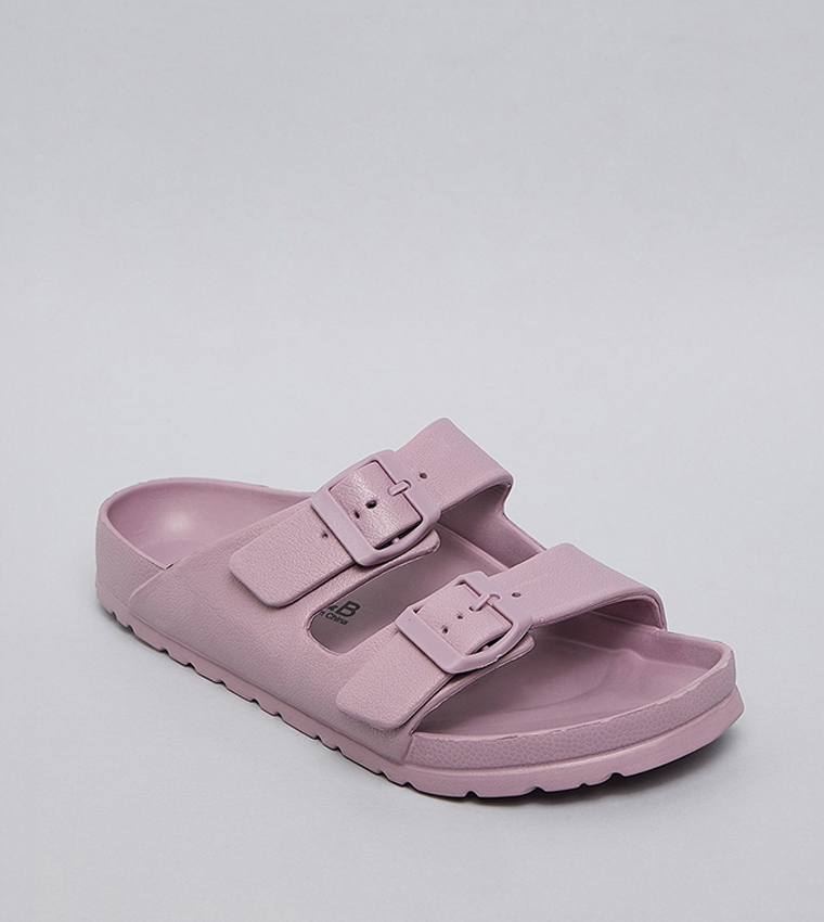 Solid Double Strap Slides
