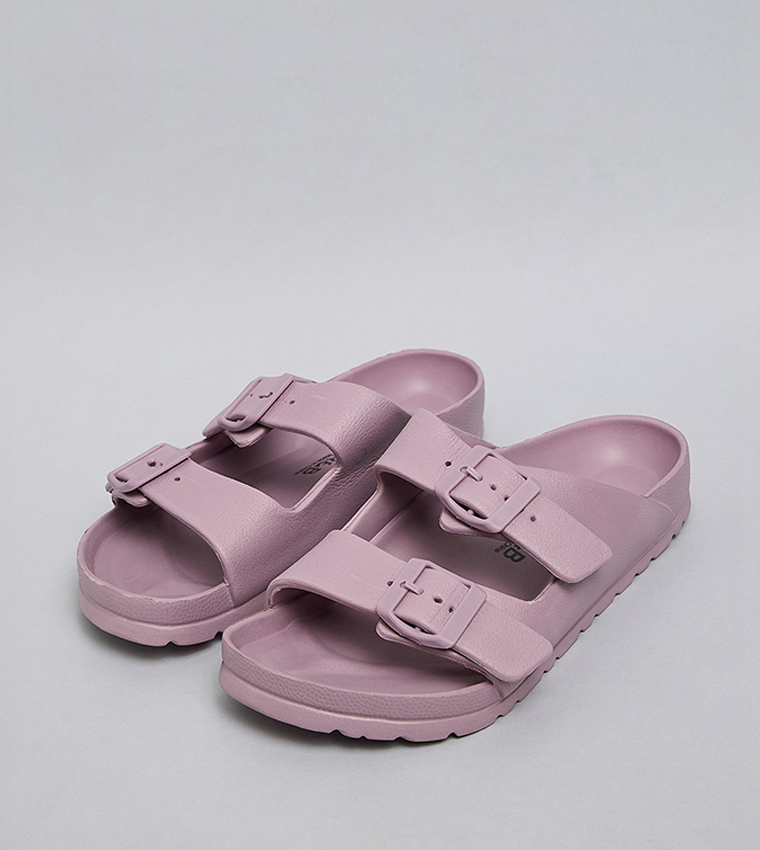 Solid Double Strap Slides