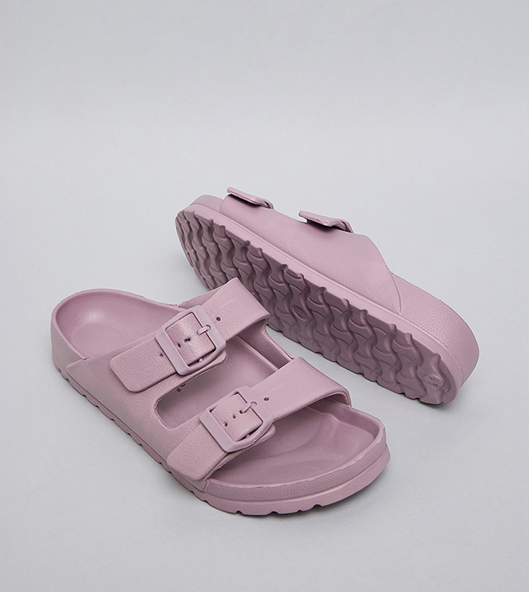 Solid Double Strap Slides