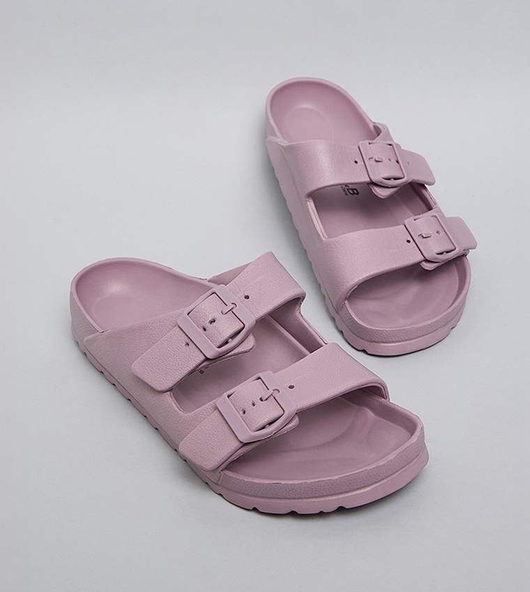 Solid Double Strap Slides
