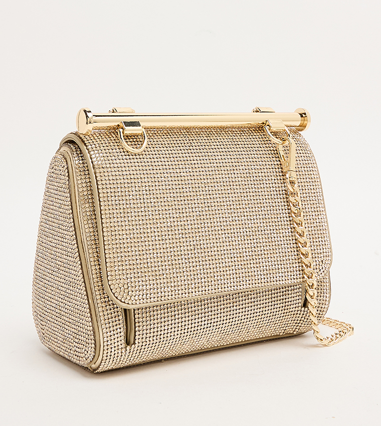 BLINGCHIC Embellished Handheld Bag
