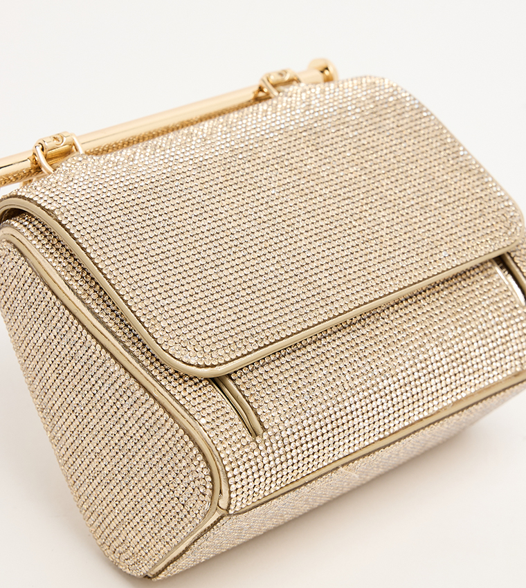 BLINGCHIC Embellished Handheld Bag