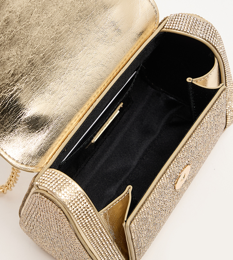 BLINGCHIC Embellished Handheld Bag