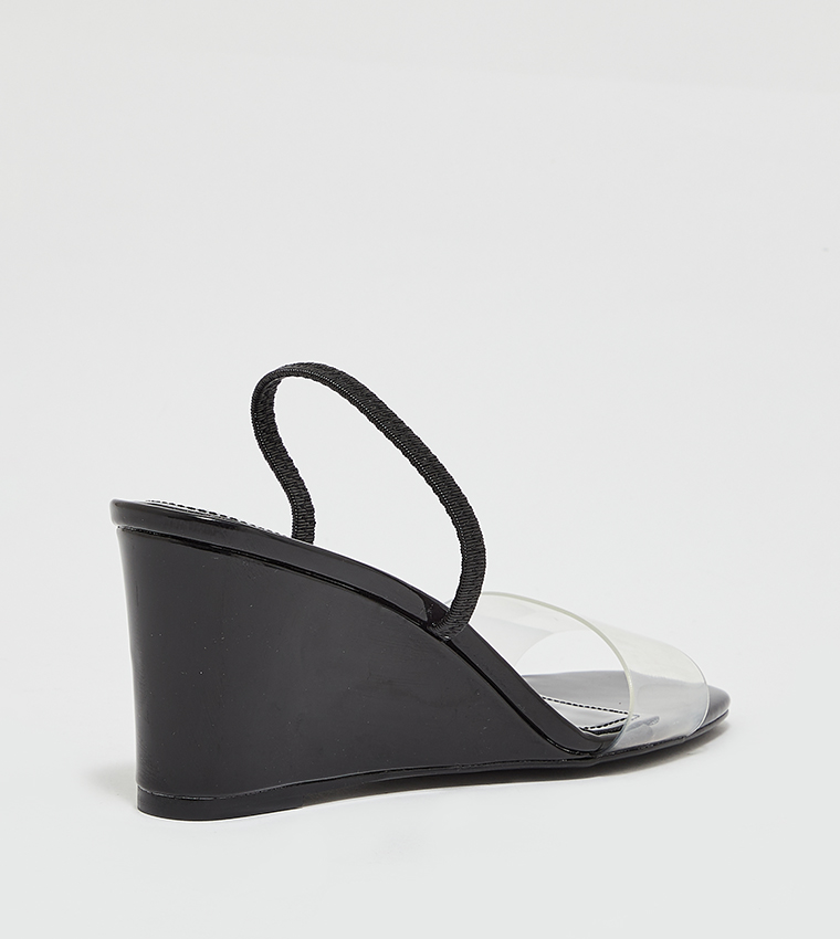Buy HIS & HERS Round Toe Kitten Heel Sandals In Black 6thStreet Saudi