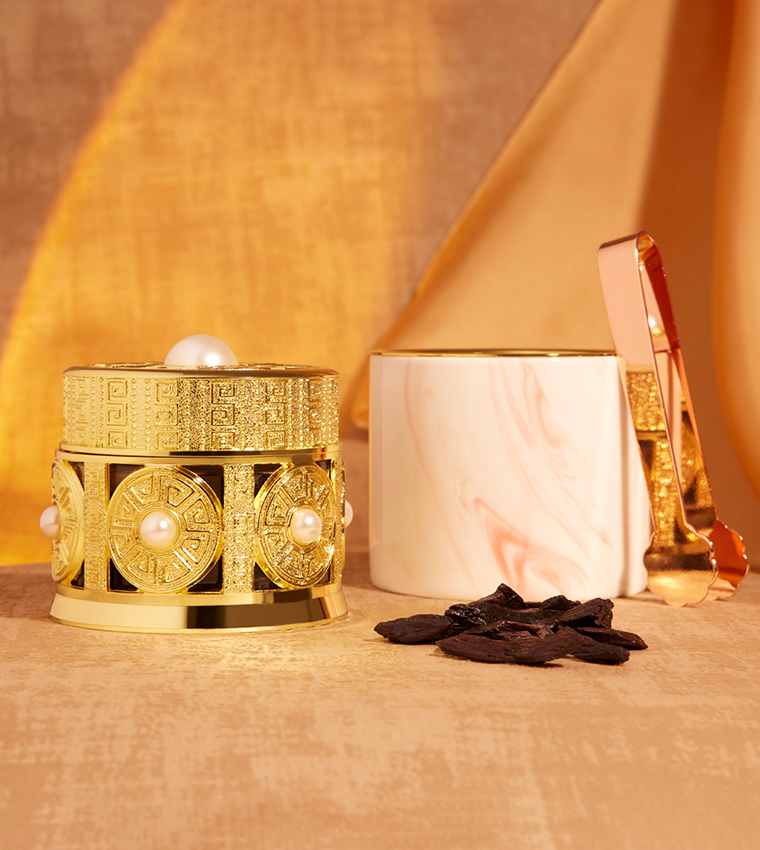 Niran Ceramic Incense Burner and Moatter Amber Oud Set