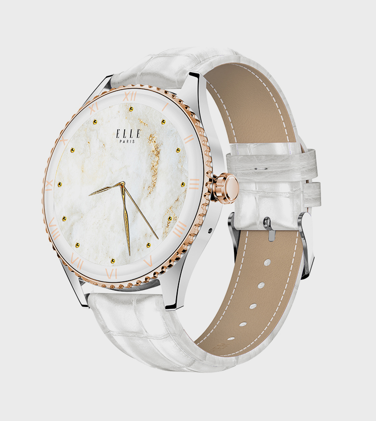 SOLEIL 1.19'' AMOLED Leather Strap Smart Watch