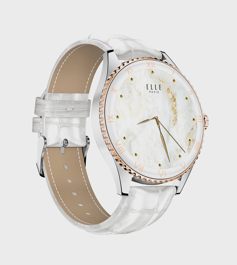 SOLEIL 1.19'' AMOLED Leather Strap Smart Watch