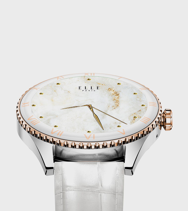SOLEIL 1.19'' AMOLED Leather Strap Smart Watch